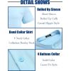 imageCOOFANDY Mens Casual Henley Shirt Band Collar Short Sleeve Shirt Summer Beach Hippie ShirtLight Blue