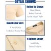 imageCOOFANDY Mens Casual Henley Shirt Band Collar Short Sleeve Shirt Summer Beach Hippie ShirtLight Khaki