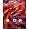 imageCOOFANDY Mens Casual Henley Shirt Band Collar Short Sleeve Shirt Summer Beach Hippie ShirtNational Flag Fireworks  Red White Blue