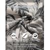 imageCOOFANDY Mens Casual Henley Shirt Band Collar Short Sleeve Shirt Summer Beach Hippie ShirtWhite Black Flower