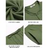 imageCOOFANDY Mens 2 Pieces Cotton Linen Sets Short Sleeve Casual Henley Shirt Summer Beach Pants Lounge Vacation Outfits SetArmy Green