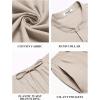 imageCOOFANDY Mens 2 Pieces Cotton Linen Sets Short Sleeve Casual Henley Shirt Summer Beach Pants Lounge Vacation Outfits SetLight Khaki