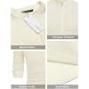 imageCOOFANDY Mens Cotton Linen Henley TShirts Long Sleeve Hippie Casual Beach TShirtsBeige