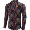 imageCOOFANDY Mens Cotton Linen Henley TShirts Long Sleeve Hippie Casual Beach TShirtsBlack Paisley