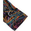 imageCOOFANDY Mens Cotton Linen Henley TShirts Long Sleeve Hippie Casual Beach TShirtsBlack Paisley