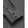 imageCOOFANDY Mens Cotton Linen Henley TShirts Long Sleeve Hippie Casual Beach TShirtsBlack Striped