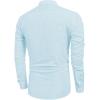 imageCOOFANDY Mens Cotton Linen Henley TShirts Long Sleeve Hippie Casual Beach TShirtsBlue