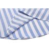 imageCOOFANDY Mens Cotton Linen Henley TShirts Long Sleeve Hippie Casual Beach TShirtsBlue White Striped
