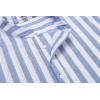 imageCOOFANDY Mens Cotton Linen Henley TShirts Long Sleeve Hippie Casual Beach TShirtsBlue White Striped