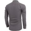 imageCOOFANDY Mens Cotton Linen Henley TShirts Long Sleeve Hippie Casual Beach TShirtsDark Gray