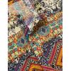 imageCOOFANDY Mens Cotton Linen Henley TShirts Long Sleeve Hippie Casual Beach TShirtsGeometric