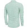 imageCOOFANDY Mens Cotton Linen Henley TShirts Long Sleeve Hippie Casual Beach TShirtsGreen