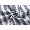 imageCOOFANDY Mens Cotton Linen Henley TShirts Long Sleeve Hippie Casual Beach TShirtsGrey Blue Striped