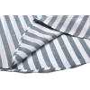 imageCOOFANDY Mens Cotton Linen Henley TShirts Long Sleeve Hippie Casual Beach TShirtsGrey Blue Striped