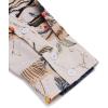 imageCOOFANDY Mens Cotton Linen Henley TShirts Long Sleeve Hippie Casual Beach TShirtsKhaki Floral