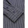 imageCOOFANDY Mens Cotton Linen Henley TShirts Long Sleeve Hippie Casual Beach TShirtsNavy Striped