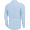imageCOOFANDY Mens Cotton Linen Henley TShirts Long Sleeve Hippie Casual Beach TShirtsSky Blue