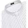imageCOOFANDY Mens Cotton Linen Henley TShirts Long Sleeve Hippie Casual Beach TShirtsWhite Striped