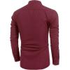 imageCOOFANDY Mens Cotton Linen Henley TShirts Long Sleeve Hippie Casual Beach TShirtsWine Red
