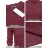 imageCOOFANDY Mens Cotton Linen Henley TShirts Long Sleeve Hippie Casual Beach TShirtsWine Red