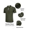 imageCOOFANDY Mens Knit Polo Shirts Casual Short Sleeve Golf Shirts Summer Collared Polo T ShirtsArmy Green