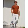 imageCOOFANDY Mens Knit Polo Shirts Casual Short Sleeve Golf Shirts Summer Collared Polo T ShirtsCaramel