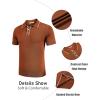 imageCOOFANDY Mens Knit Polo Shirts Casual Short Sleeve Golf Shirts Summer Collared Polo T ShirtsCaramel