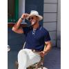 imageCOOFANDY Mens Knit Polo Shirts Casual Short Sleeve Golf Shirts Summer Collared Polo T ShirtsDark Blue