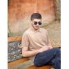 imageCOOFANDY Mens Knit Polo Shirts Casual Short Sleeve Golf Shirts Summer Collared Polo T ShirtsKhaki