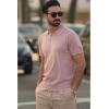 imageCOOFANDY Mens Knit Polo Shirts Casual Short Sleeve Golf Shirts Summer Collared Polo T ShirtsPink