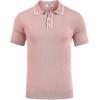 imageCOOFANDY Mens Knit Polo Shirts Casual Short Sleeve Golf Shirts Summer Collared Polo T ShirtsPink