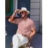 imageCOOFANDY Mens Knit Polo Shirts Casual Short Sleeve Golf Shirts Summer Collared Polo T ShirtsPink
