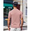 imageCOOFANDY Mens Knit Polo Shirts Casual Short Sleeve Golf Shirts Summer Collared Polo T ShirtsPink