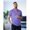 imageCOOFANDY Mens Knit Polo Shirts Casual Short Sleeve Golf Shirts Summer Collared Polo T ShirtsPurple