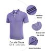 imageCOOFANDY Mens Knit Polo Shirts Casual Short Sleeve Golf Shirts Summer Collared Polo T ShirtsPurple