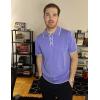 imageCOOFANDY Mens Knit Polo Shirts Casual Short Sleeve Golf Shirts Summer Collared Polo T ShirtsPurple