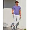 imageCOOFANDY Mens Knit Polo Shirts Casual Short Sleeve Golf Shirts Summer Collared Polo T ShirtsPurple