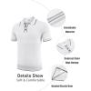 imageCOOFANDY Mens Knit Polo Shirts Casual Short Sleeve Golf Shirts Summer Collared Polo T ShirtsWhite