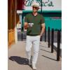 imageCOOFANDY Mens Knit Polo Shirts Short Sleeve Ribbed Knitted Shirt Summer Lightweight Casual Golf ShirtsArmy Green