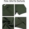 imageCOOFANDY Mens Knit Polo Shirts Short Sleeve Ribbed Knitted Shirt Summer Lightweight Casual Golf ShirtsArmy Green