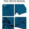 imageCOOFANDY Mens Knit Polo Shirts Short Sleeve Ribbed Knitted Shirt Summer Lightweight Casual Golf ShirtsDeep Blue