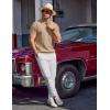 imageCOOFANDY Mens Knit Polo Shirts Short Sleeve Ribbed Knitted Shirt Summer Lightweight Casual Golf ShirtsKhaki