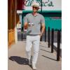 imageCOOFANDY Mens Knit Polo Shirts Short Sleeve Ribbed Knitted Shirt Summer Lightweight Casual Golf ShirtsLight Grey
