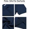imageCOOFANDY Mens Knit Polo Shirts Short Sleeve Ribbed Knitted Shirt Summer Lightweight Casual Golf ShirtsNavy Blue