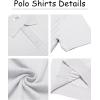 imageCOOFANDY Mens Knit Polo Shirts Short Sleeve Ribbed Knitted Shirt Summer Lightweight Casual Golf ShirtsWhite