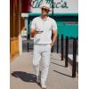imageCOOFANDY Mens Knit Polo Shirts Short Sleeve Ribbed Knitted Shirt Summer Lightweight Casual Golf ShirtsWhite