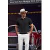imageCOOFANDY Mens Knit Polo Shirts Short Sleeve Ribbed Textured Polo Shirt Lightweight Casual Golf Shirts Collared T ShirtBlack