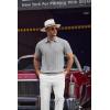 imageCOOFANDY Mens Knit Polo Shirts Short Sleeve Ribbed Textured Polo Shirt Lightweight Casual Golf Shirts Collared T ShirtLight Gray