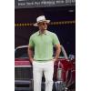 imageCOOFANDY Mens Knit Polo Shirts Short Sleeve Ribbed Textured Polo Shirt Lightweight Casual Golf Shirts Collared T ShirtOlive Green