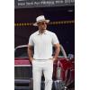 imageCOOFANDY Mens Knit Polo Shirts Short Sleeve Ribbed Textured Polo Shirt Lightweight Casual Golf Shirts Collared T ShirtWhite